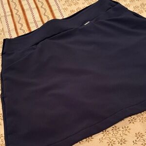 Greg Norman Golf Skort, Black, Polyester Blend, Front/Back Pockets, XS